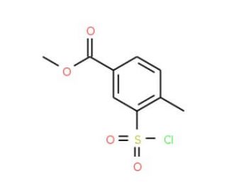 methyl 3-(chlorosulfonyl)-4-methylbenzoate (CAS 372198-41-9) - chemical structure image