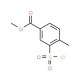 methyl 3-(chlorosulfonyl)-4-methylbenzoate (CAS 372198-41-9) - chemical structure image