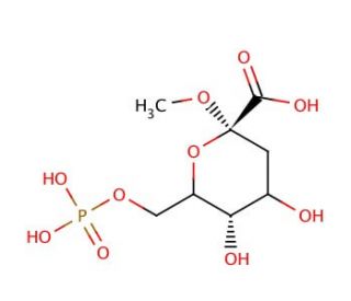 Methyl 3-Deoxy-D-arabino-heptulopyranoside-7-Phosphate - chemical structure image