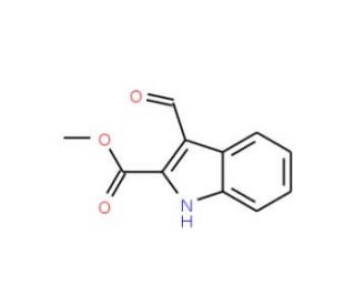 methyl 3-formyl-1H-indole-2-carboxylate (CAS 18450-26-5) - chemical structure image