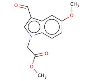 Methyl (3-formyl-5-methoxy-1H-indol-1-yl)acetate - chemical structure image