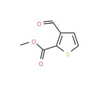 Methyl 3-formylthiophene-2-carboxylate (CAS 67808-71-3) - chemical structure image
