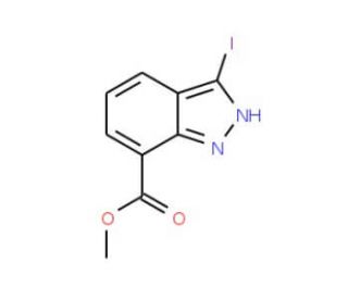 Methyl 3-iodo-1H-indazole-5-carboxylate (CAS 885271-25-0) - chemical structure image