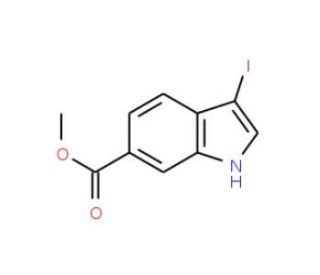 Methyl 3-iodo-1H-indole-6-carboxylate (CAS 850374-98-0) - chemical structure image