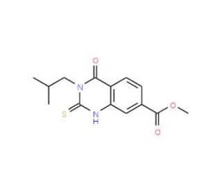 methyl 3-isobutyl-2-mercapto-4-oxo-3,4-dihydroquinazoline-7-carboxylate - chemical structure image