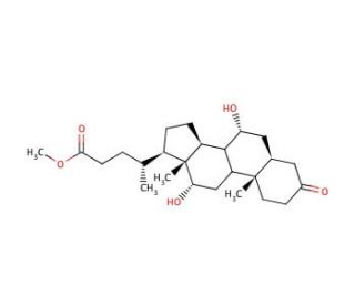 Methyl 3-Keto-7&alpha;,12&alpha;-dihydroxy-5&alpha;-cholanoate (CAS 14772-92-0) - chemical structure image