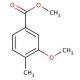 Methyl 3-methoxy-4-methylbenzoate (CAS 3556-83-0) - chemical structure image