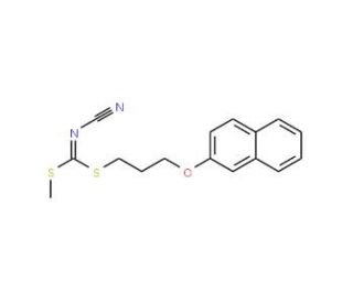 Methyl [3-(naphthalen-2-yloxy)propyl]-cyanocarbonimidodithioate - chemical structure image