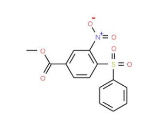 Methyl 3-nitro-4-(phenylsulfonyl)-benzenecarboxylate - chemical structure image