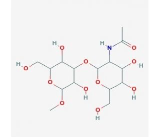 Methyl 3-O-(N-acetyl-&beta;-D-glucosaminyl)-&beta;-D-galactopyranoside (CAS 93253-17-9) - chemical structure image