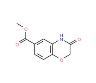 Methyl 3-oxo-3,4-dihydro-2H-1,4-benzoxazine-6-carboxylate (CAS 202195-67-3) - chemical structure image
