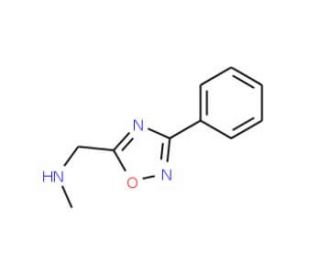 Methyl-(3-phenyl-[1,2,4]oxadiazol-5-ylmethyl)amine (CAS 55983-96-5) - chemical structure image
