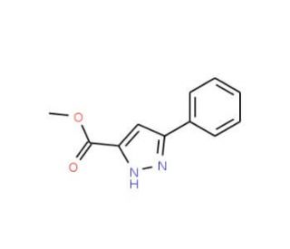 Methyl 3-phenyl-1H-pyrazole-5-carboxylate (CAS 856061-37-5) - chemical structure image