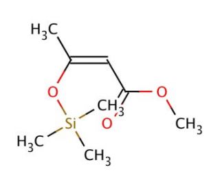 Methyl 3-(trimethylsilyloxy)crotonate, mixture of cis and trans (CAS 26767-00-0) - chemical structure image