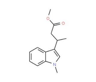 Methyl (3S)-(&plus;)-3-(1-methylindol-3-yl)butanoate (CAS 71711-31-4) - chemical structure image