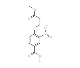 methyl 4-[(3-methoxy-3-oxopropyl)thio]-3-nitrobenzoate - chemical structure image