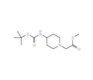 Methyl {4-[(tert-butoxycarbonyl)amino]piperidin-1-yl}acetate - chemical structure image
