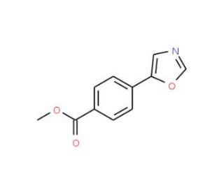 Methyl 4-(1,3-oxazol-5-yl)benzenecarboxylate (CAS 179057-14-8) - chemical structure image