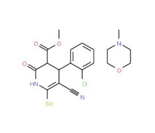 methyl 4-(2-chlorophenyl)-5-cyano-6-mercapto-2-oxo-1,2,3,4-tetrahydropyridine-3-carboxylate compound with 4-methylmorpholine