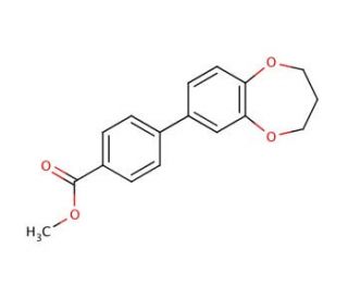 Methyl 4-(3,4-dihydro-2H-1,5-benzodioxepin-7-yl)-benzenecarboxylate - chemical structure image