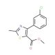 Methyl 4-(3-chlorophenyl)-2-methylthiazole-5-carboxylate (CAS 1072944-80-9) - chemical structure image