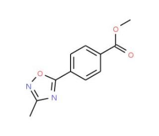 Methyl 4-(3-methyl-1,2,4-oxadiazol-5-yl)benzoate (CAS 209912-44-7) - chemical structure image