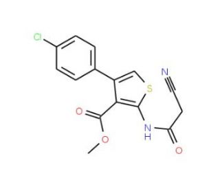 Methyl 4-(4-chlorophenyl)-2-[(cyanoacetyl)amino]-thiophene-3-carboxylate - chemical structure image