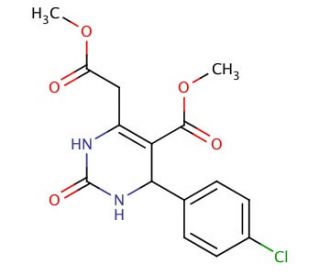 Methyl 4-(4-chlorophenyl)-6-(2-methoxy-2-oxoethyl)-2-oxo-1,2,3,4-tetrahydro-5-pyrimidinecarboxylate - chemical structure imag