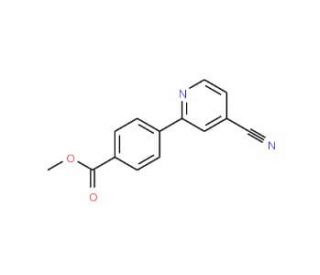Methyl 4-(4-cyano-2-pyridinyl)benzenecarboxylate (CAS 886361-52-0) - chemical structure image