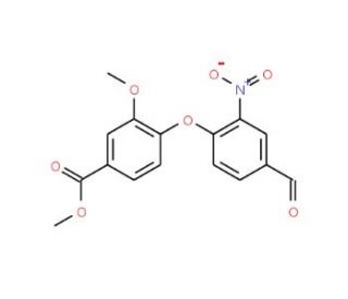 Methyl 4-(4-formyl-2-nitrophenoxy)-3-methoxybenzenecarboxylate - chemical structure image