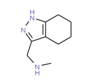Methyl-(4,5,6,7-tetrahydro-1H-indazol-3-ylmethyl)-amine (CAS 883544-80-7) - chemical structure image