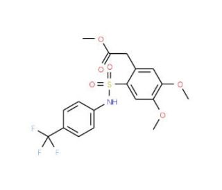 Methyl [4,5-Dimethoxy-2-(4-trifluoromethyl-phenylsulfamoyl)-phenyl]-acetate - chemical structure image