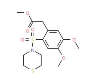 Methyl [4,5-Dimethoxy-2-(thiomorpholine-4-sulfonyl)-phenyl]-acetate - chemical structure image
