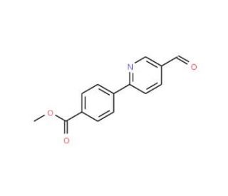 Methyl 4-(5-formyl-2-pyridinyl)benzenecarboxylate (CAS 834884-66-1) - chemical structure image
