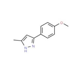 Methyl 4-(5-methyl-1H-pyrazol-3-yl)phenyl ether (CAS 23263-96-9) - chemical structure image