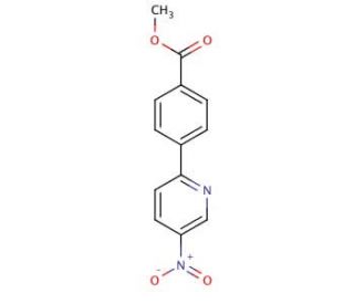Methyl 4-(5-nitro-2-pyridinyl)benzenecarboxylate (CAS 223127-51-3) - chemical structure image