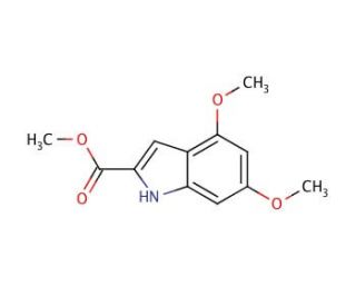 Methyl 4,6-dimethoxy-2-indolecarboxylate (CAS 105776-13-4) - chemical structure image