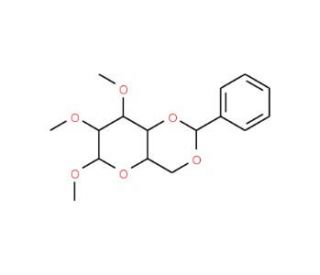Methyl 4,6-O-benzylidene-2,3-di-O-methyl-a-D-glucopyranoside (CAS 3051-89-6) - chemical structure image