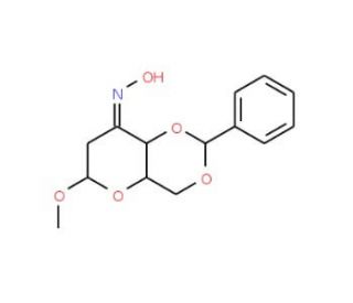 Methyl 4,6-O-Benzylidene-2-deoxy-alpha-D-erythro-hexopyranosid-3-ulose Oxime (CAS 63598-32-3) - chemical structure image