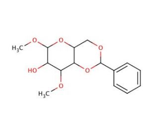 Methyl 4,6-O-Benzylidene-3-O-methyl-&alpha;-D-mannopyranoside (CAS 52260-48-7) - chemical structure image