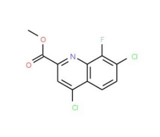 Methyl 4,7-dichloro-8-fluoroquinoline-2-carboxylate (CAS 1150164-82-1) - chemical structure image