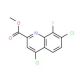 Methyl 4,7-dichloro-8-fluoroquinoline-2-carboxylate (CAS 1150164-82-1) - chemical structure image