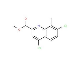 Methyl 4,7-dichloro-8-methylquinoline-2-carboxylate (CAS 1133115-64-6) - chemical structure image
