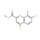 Methyl 4,7-dichloro-8-methylquinoline-2-carboxylate (CAS 1133115-64-6) - chemical structure image