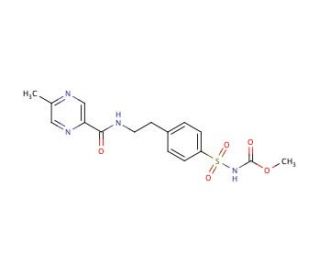 Methyl 4-[&beta;-(5-Methylpyrazine-2-carboxamido)ethyl]benzene Sulfonamide Carbamate (CAS 33288-74-3) - chemical structure image
