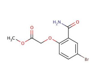 Methyl (4-bromo-2-carbamoyl-phenoxy)acetate - chemical structure image