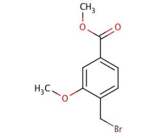 Methyl 4-(bromomethyl)-3-methoxybenzoate (CAS 70264-94-7) - chemical structure image