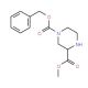 methyl 4-Cbz-piperazine-2-carboxylate (CAS 129799-11-7) - chemical structure image
