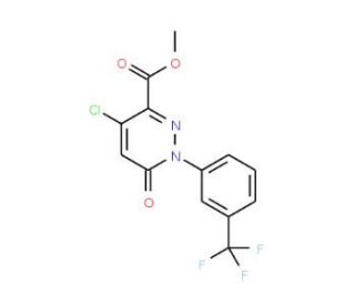 Methyl 4-chloro-1,6-dihydro-6-oxo-1-[3-(trifluoromethyl)phenyl]pyridazin-3-carboxylate (CAS 129109-18-8) - chemical structure