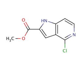 Methyl 4-chloro-1H-pyrrolo[3,2-c]pyridine-2-carboxylate (CAS 688357-19-9) - chemical structure image